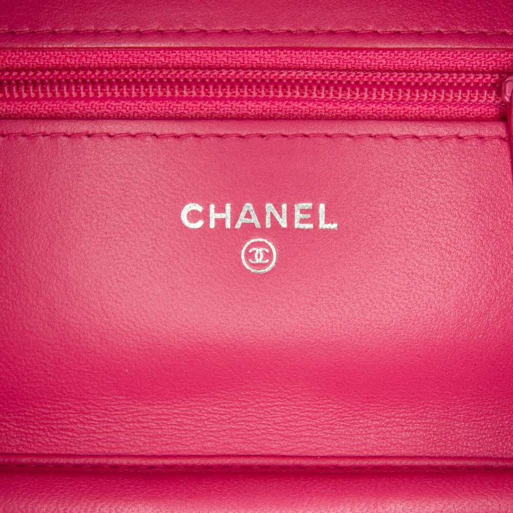 Pink Chanel Classic Lambskin Wallet on Chain Cros… - image 7