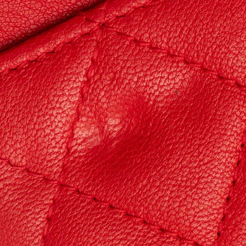 Red Chanel CC Lambskin Wallet on Chain Crossbody … - image 12
