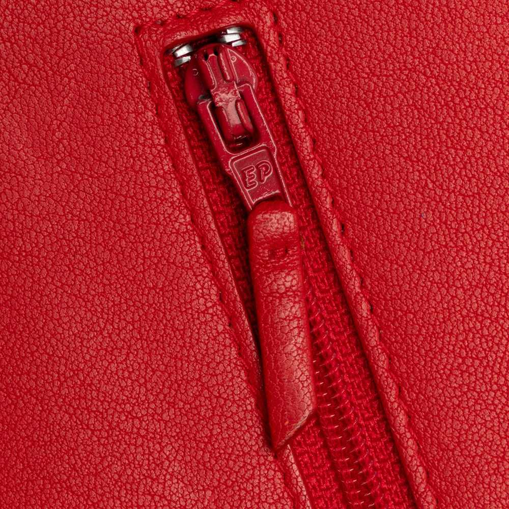 Red Chanel CC Lambskin Wallet on Chain Crossbody … - image 9