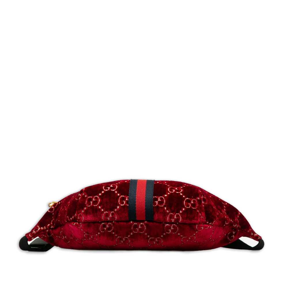 Red Gucci GG Velvet Ophidia Belt Bag - image 4
