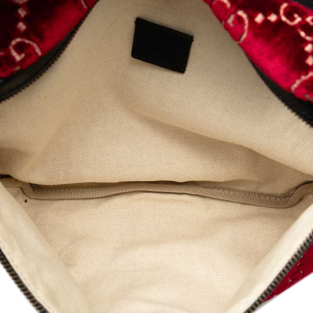 Red Gucci GG Velvet Ophidia Belt Bag - image 5
