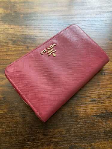 Prada Prada Saffiano metal leather zip wallet