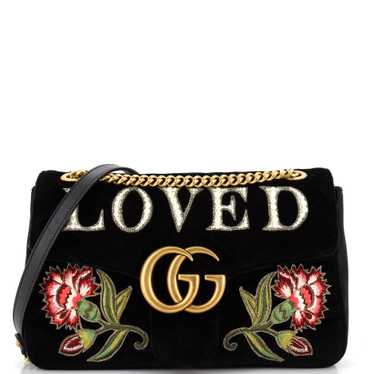 GUCCI GG Marmont Flap Bag Embroidered Matelasse V… - image 1