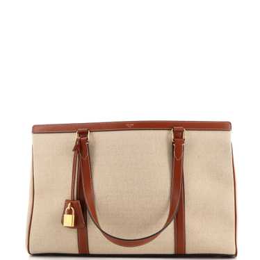 CELINE Cabas 16 Bag Canvas with Leather Medium - image 1