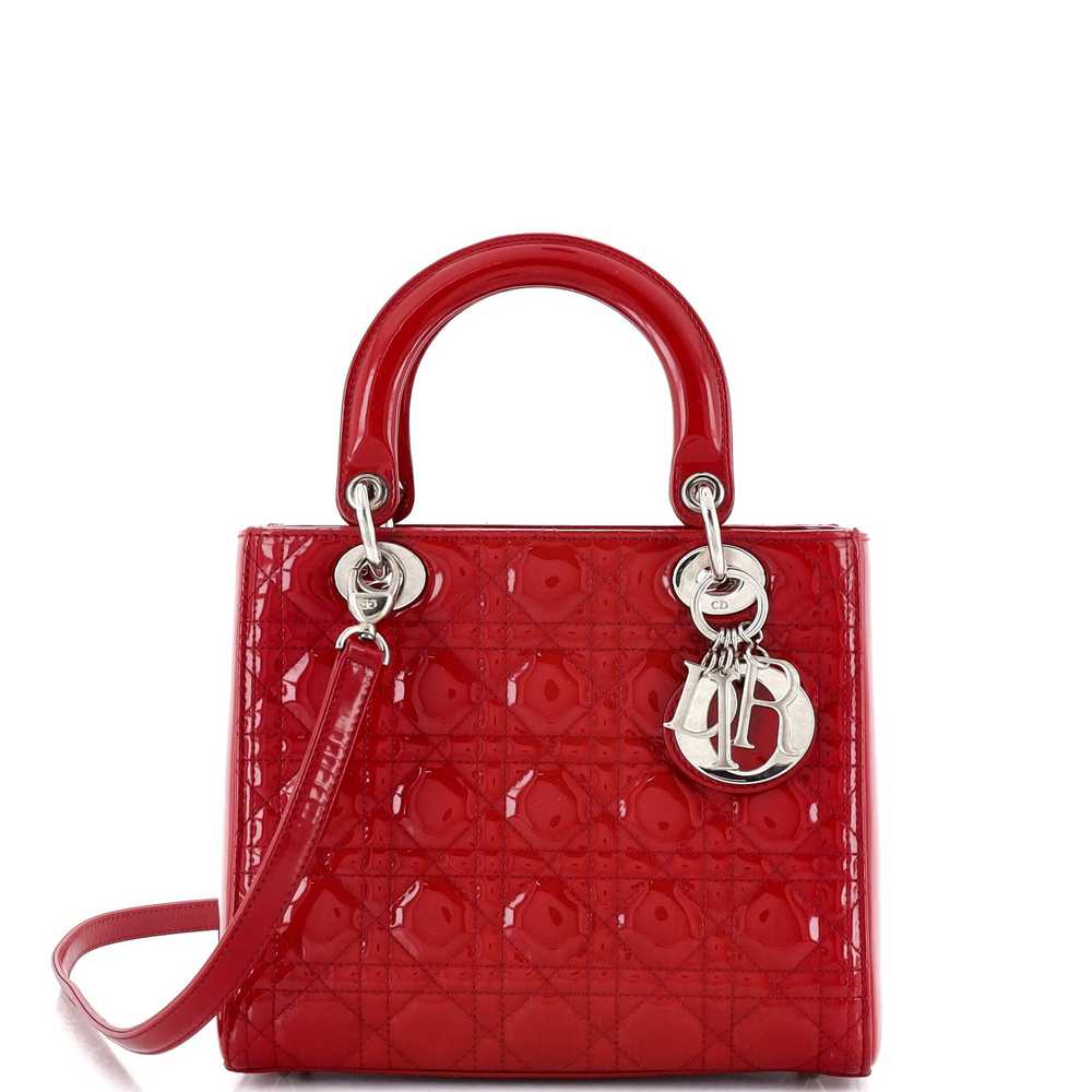 Christian Dior Lady Dior Bag Cannage Quilt Patent… - image 1