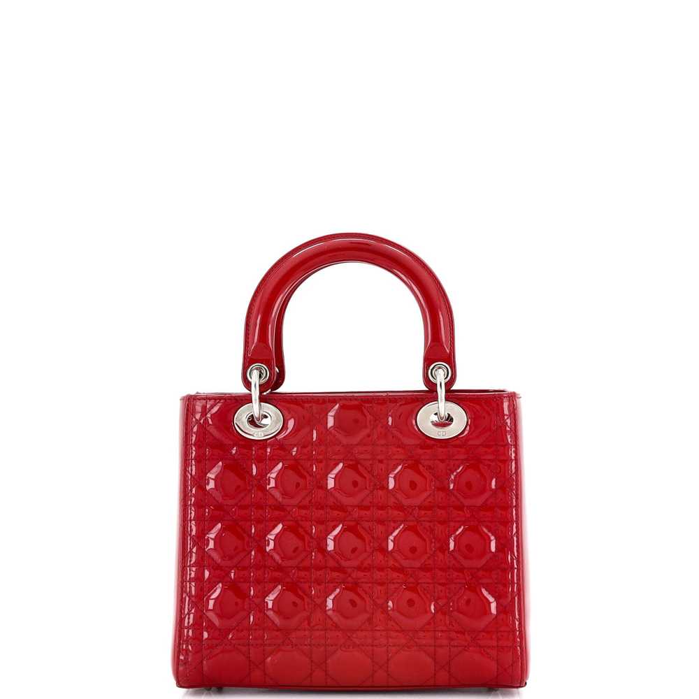 Christian Dior Lady Dior Bag Cannage Quilt Patent… - image 3