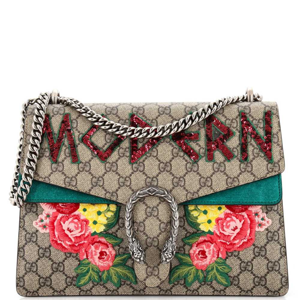 GUCCI Dionysus Bag Embroidered GG Coated Canvas M… - image 1