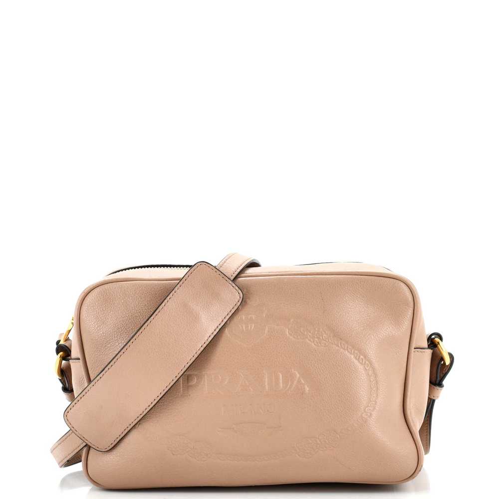 PRADA Logo Camera Bag Embossed Leather Small - image 1