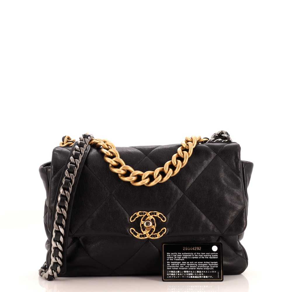 CHANEL 19 Flap Bag Quilted Leather Large - image 2