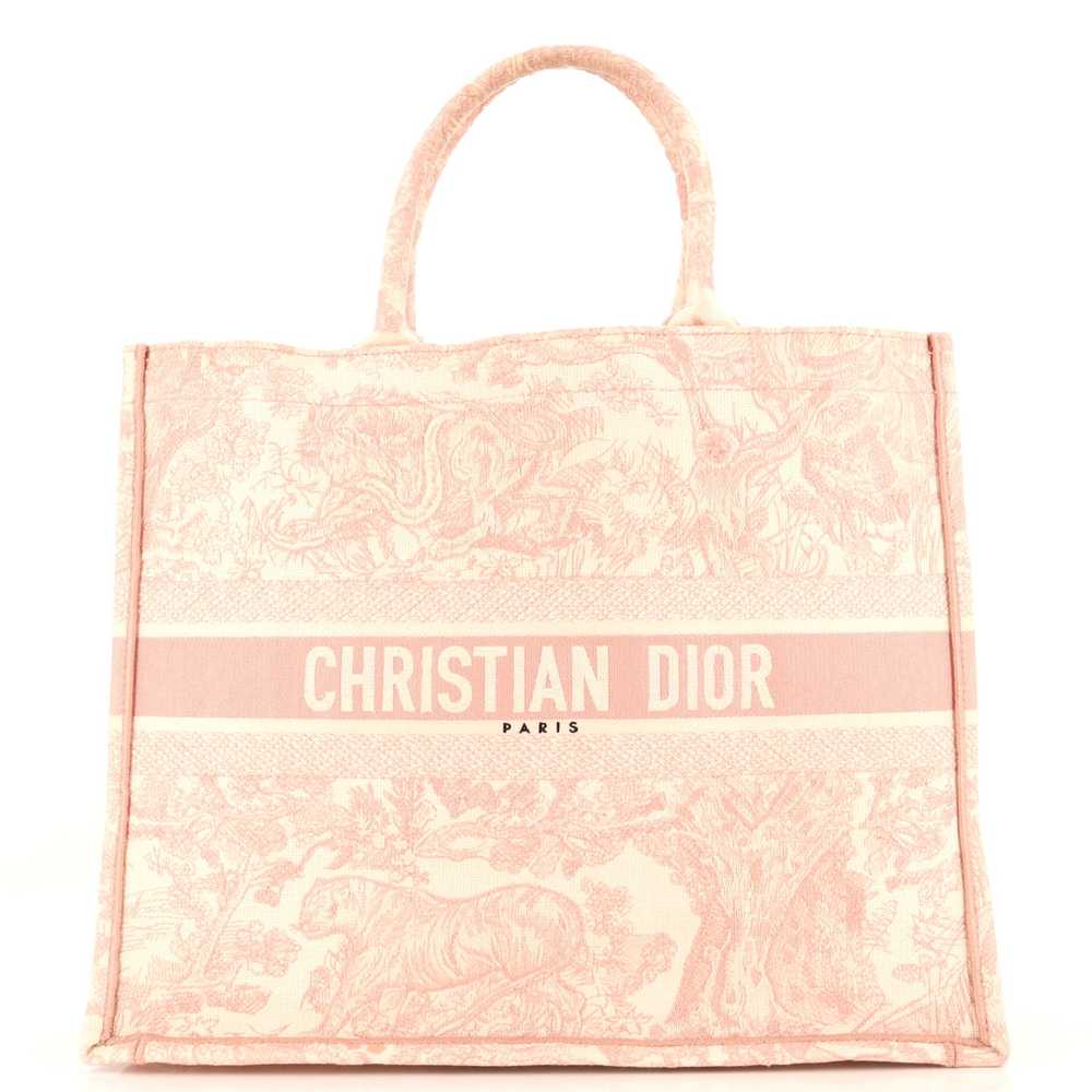Christian Dior Book Tote Embroidered Canvas Large - image 1