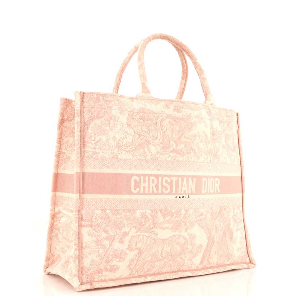 Christian Dior Book Tote Embroidered Canvas Large - image 2