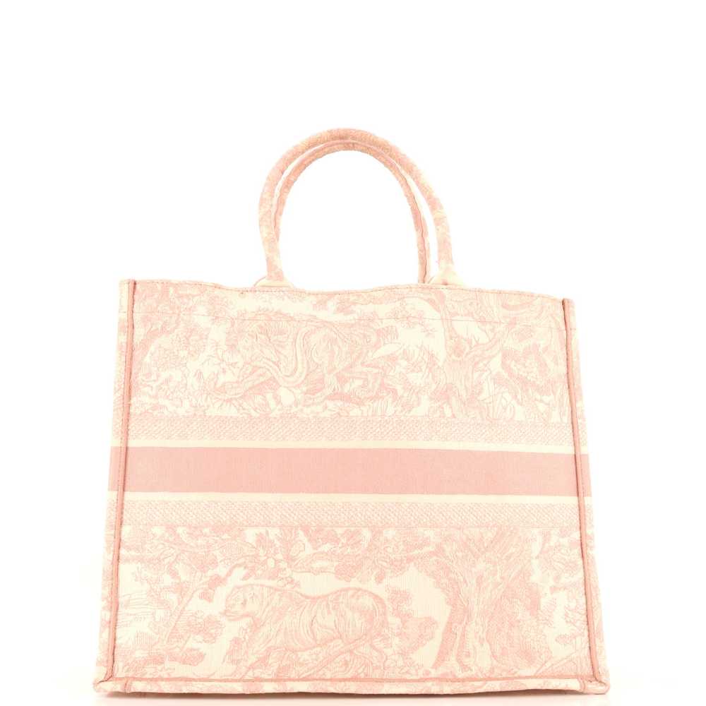 Christian Dior Book Tote Embroidered Canvas Large - image 3