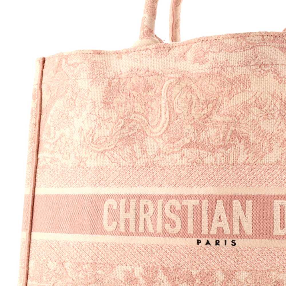 Christian Dior Book Tote Embroidered Canvas Large - image 6