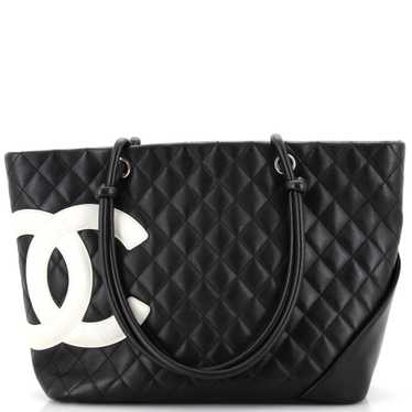 CHANEL Cambon Tote Quilted Leather Large