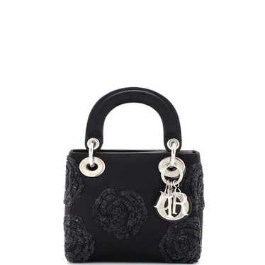 Christian Dior Lady Dior Bag Embellished Satin Mi… - image 1