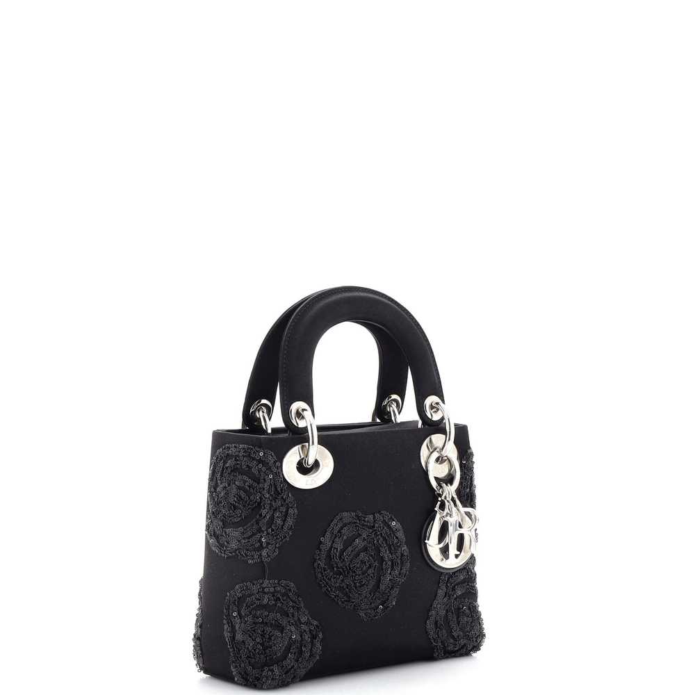 Christian Dior Lady Dior Bag Embellished Satin Mi… - image 2