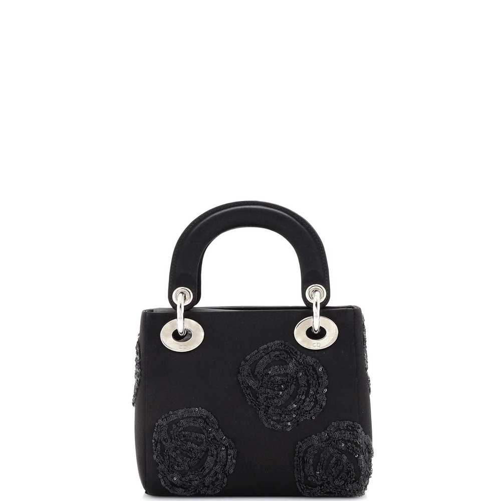 Christian Dior Lady Dior Bag Embellished Satin Mi… - image 3