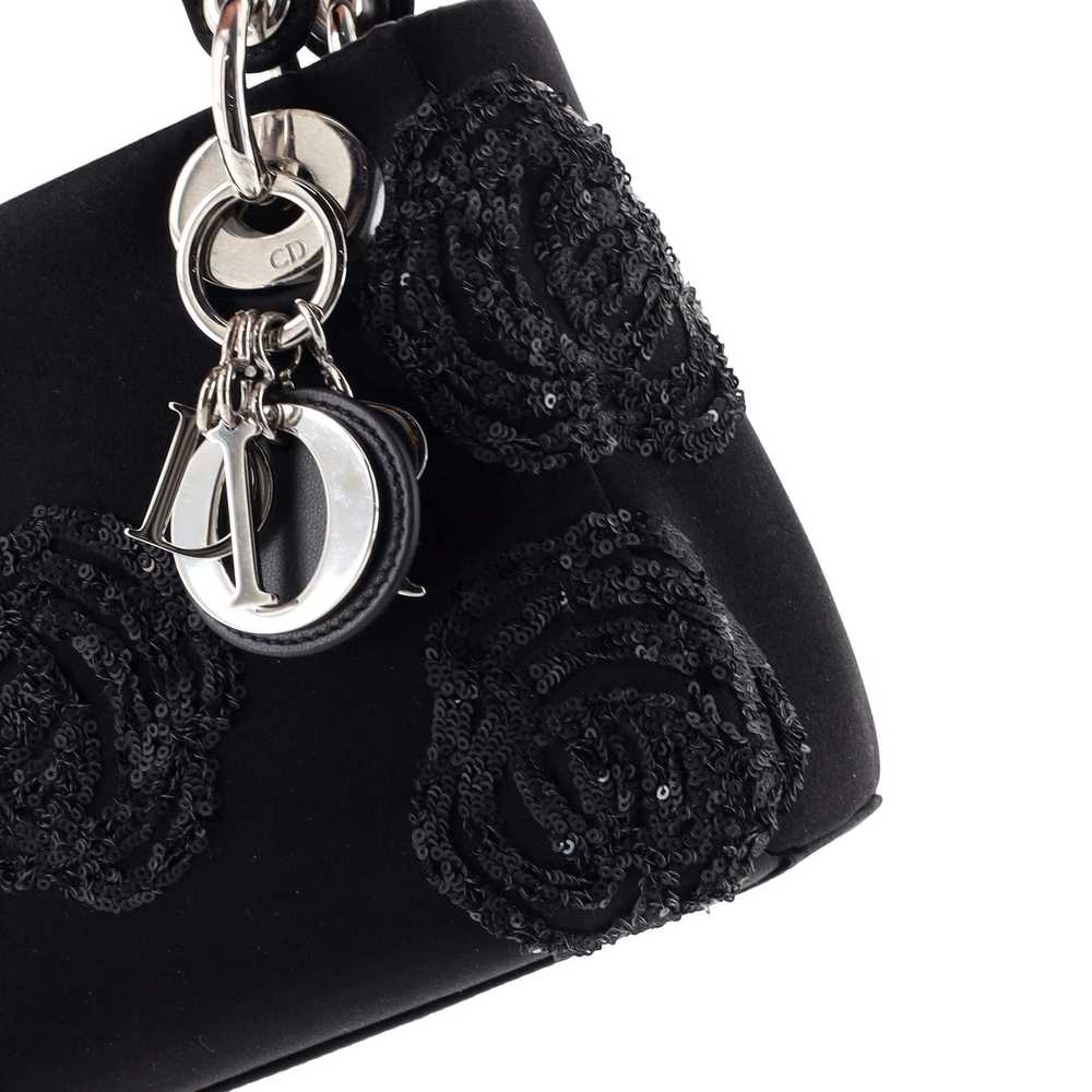 Christian Dior Lady Dior Bag Embellished Satin Mi… - image 7