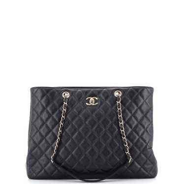 CHANEL Classic CC Shopping Tote Quilted Caviar La… - image 1