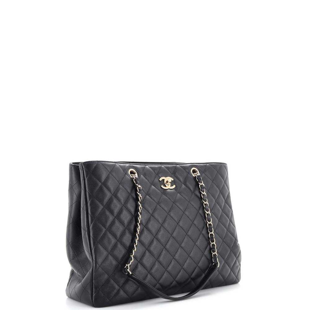 CHANEL Classic CC Shopping Tote Quilted Caviar La… - image 2