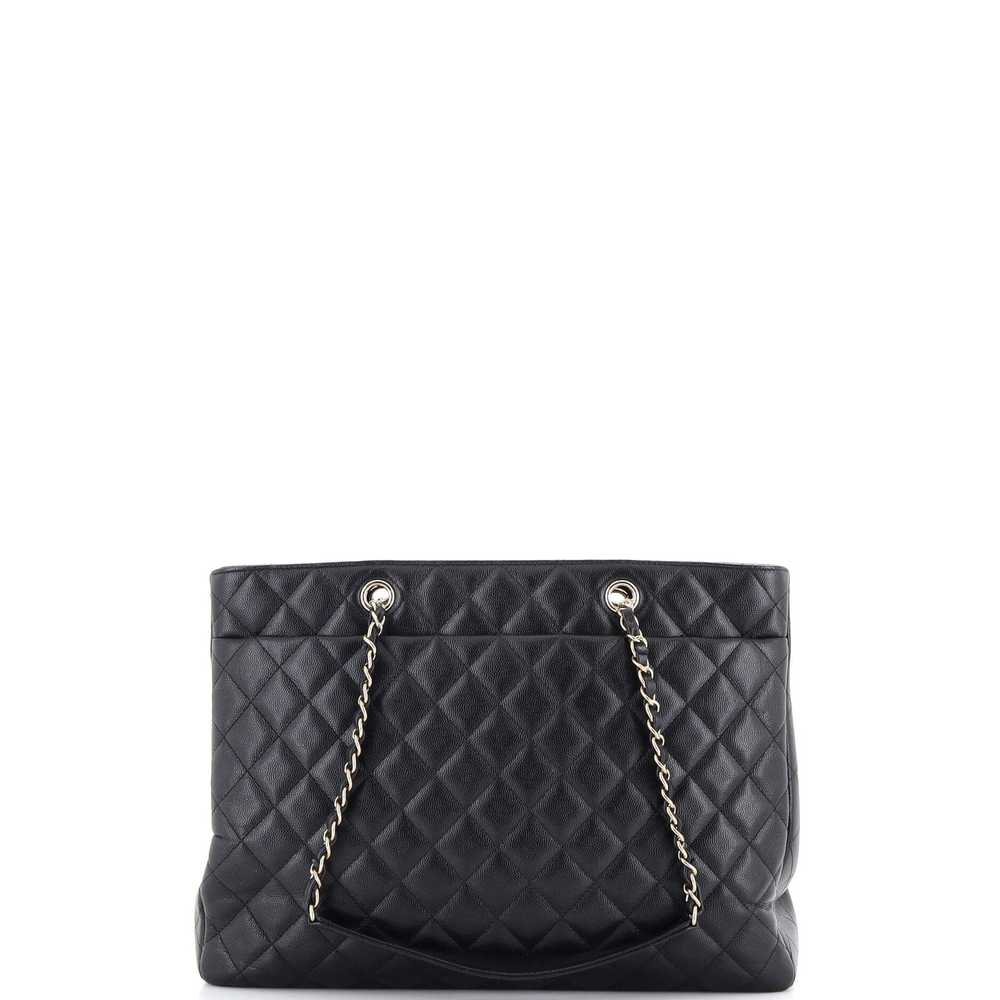 CHANEL Classic CC Shopping Tote Quilted Caviar La… - image 3