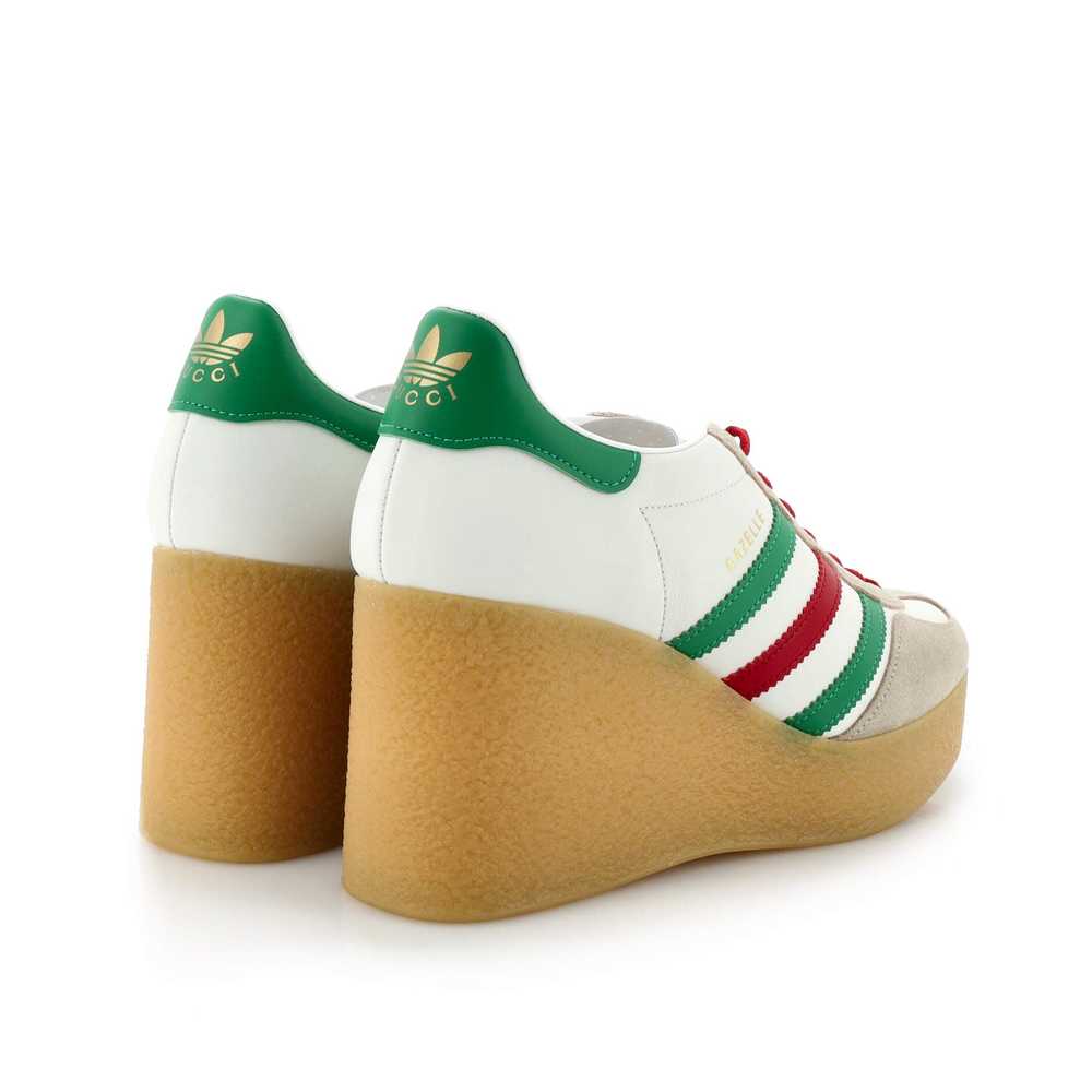 GUCCI x Adidas Women's Gazelle Wedge Sneakers Lea… - image 3