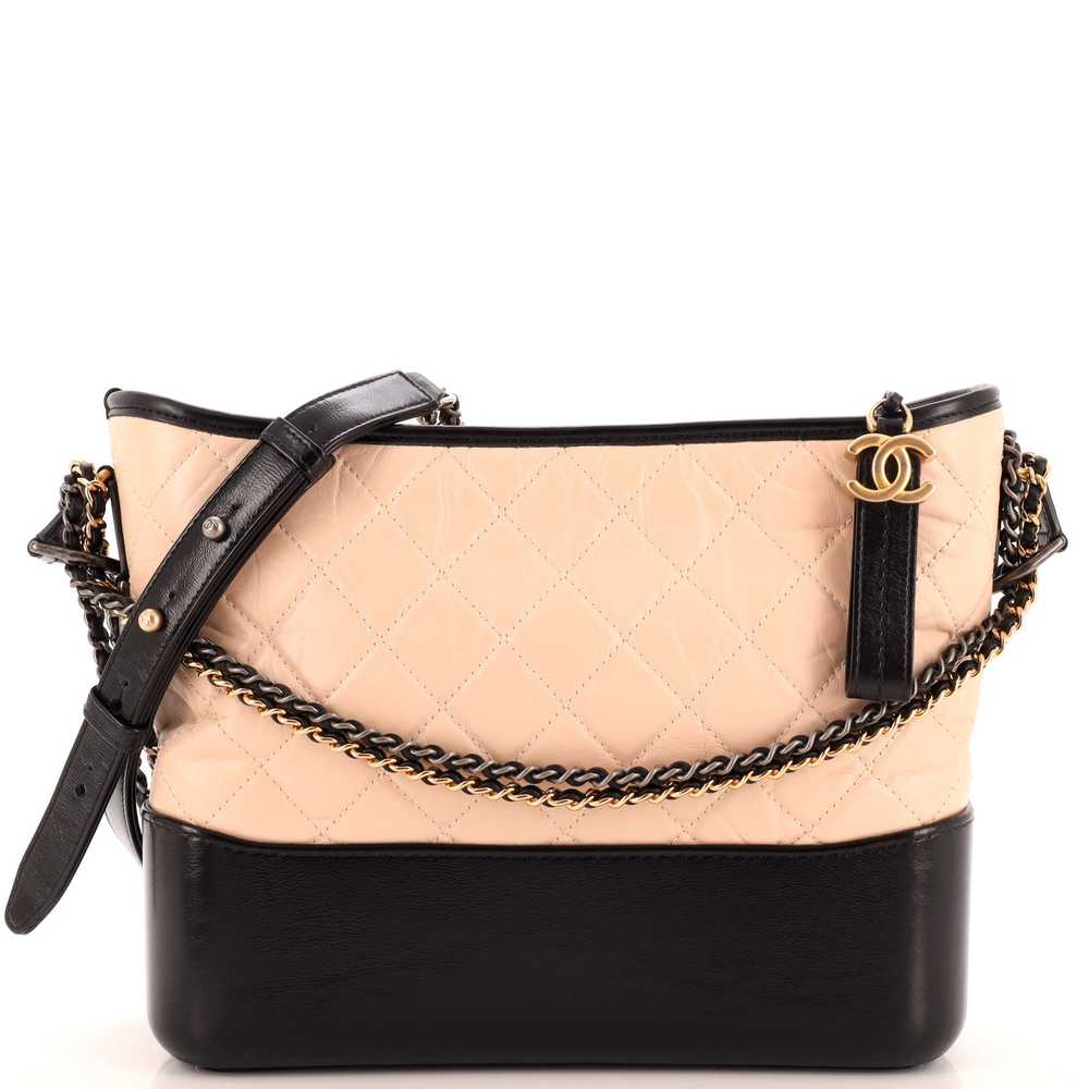 CHANEL Bicolor Gabrielle Hobo Quilted Aged Calfsk… - image 1