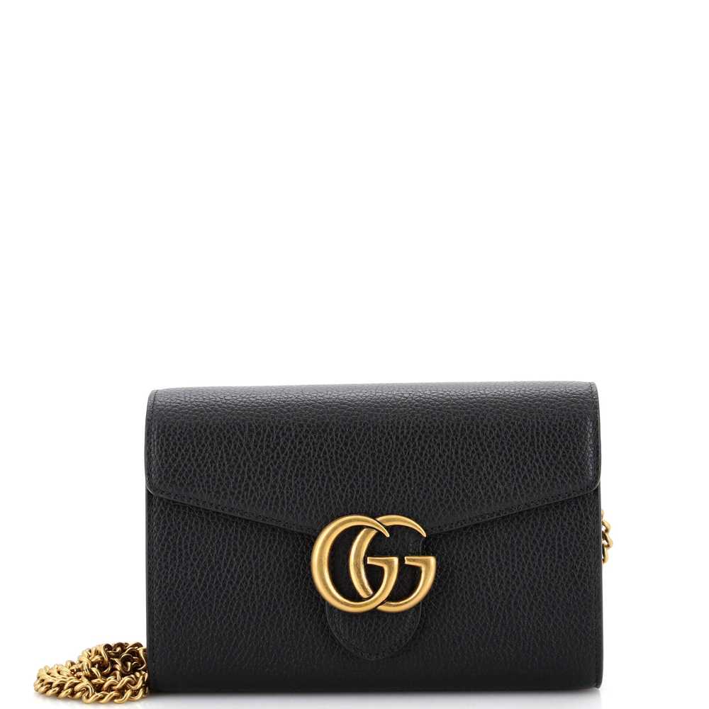 GUCCI GG Marmont Chain Wallet (Outlet) Leather Mi… - image 1