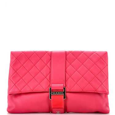 CHANEL Grip Clutch Quilted Lambskin