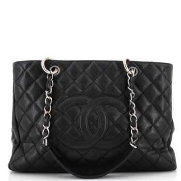 CHANEL Grand Shopping Tote Quilted Caviar - image 1