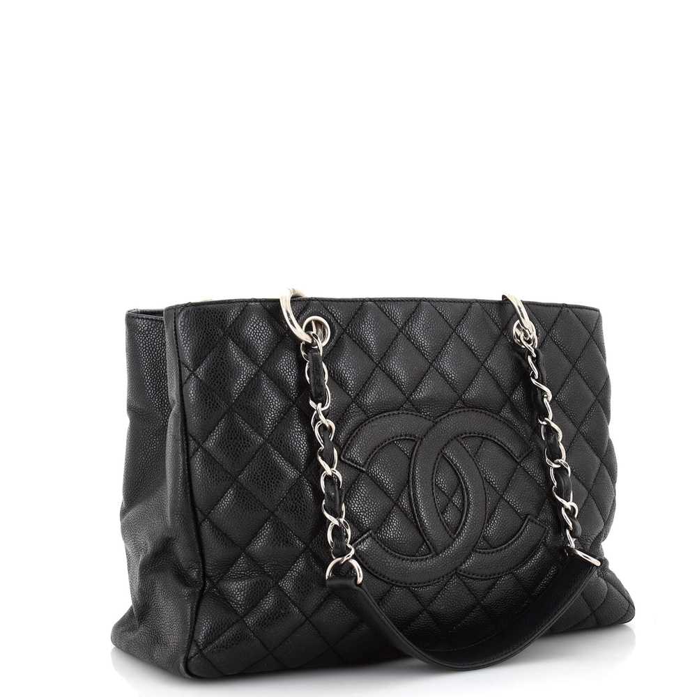 CHANEL Grand Shopping Tote Quilted Caviar - image 2