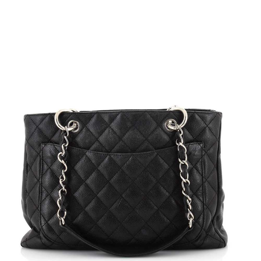 CHANEL Grand Shopping Tote Quilted Caviar - image 3