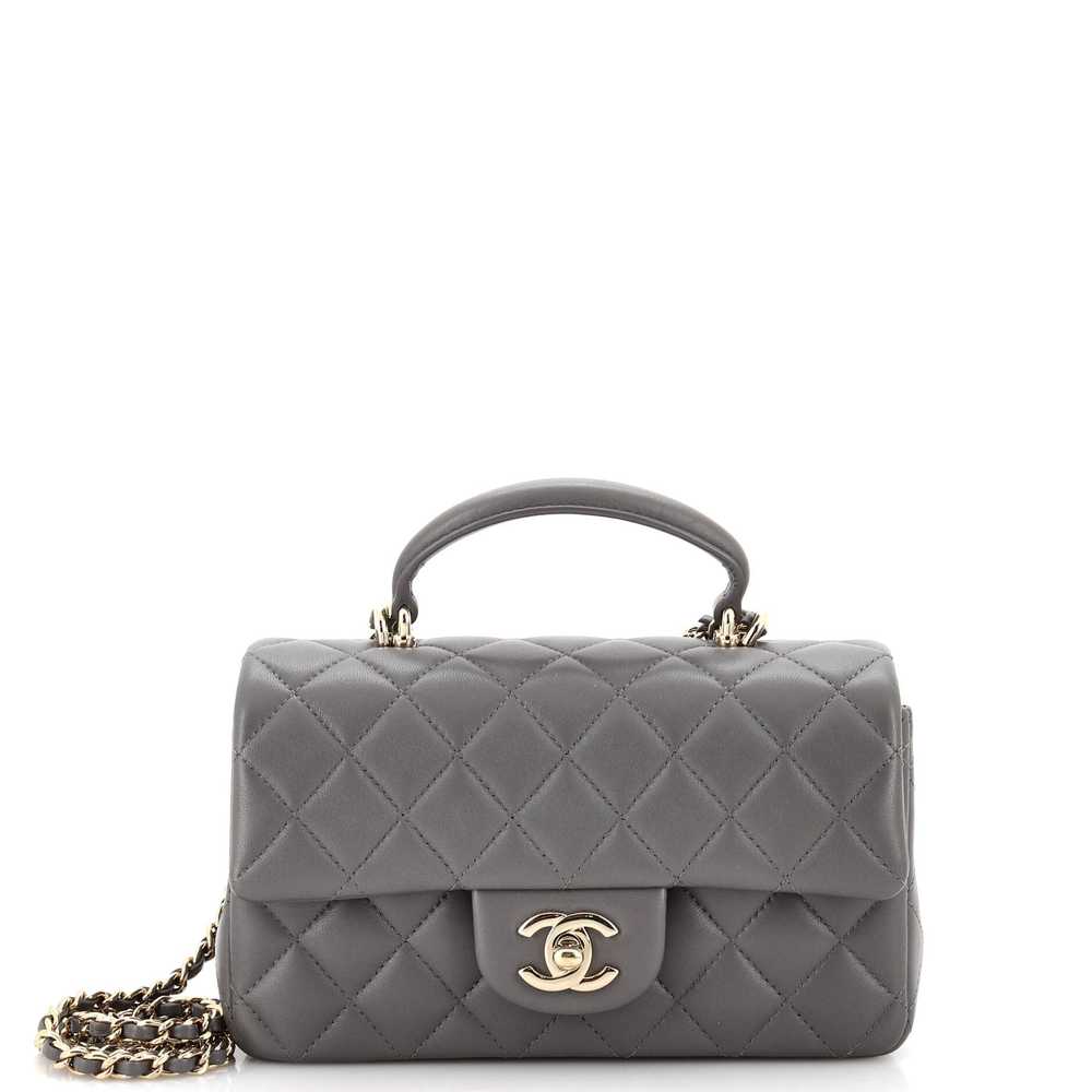 CHANEL Classic Single Flap Top Handle Bag Quilted… - image 1
