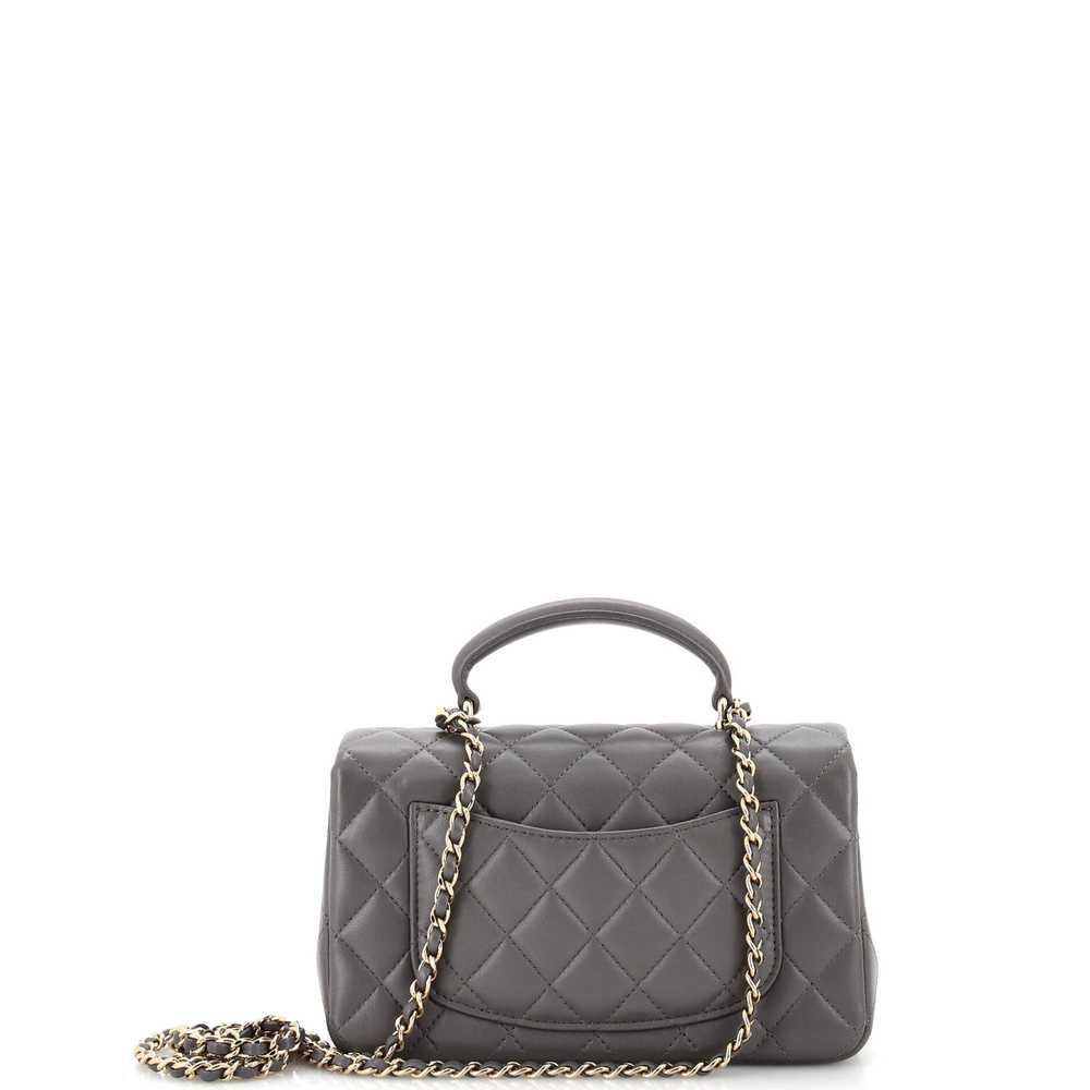 CHANEL Classic Single Flap Top Handle Bag Quilted… - image 4