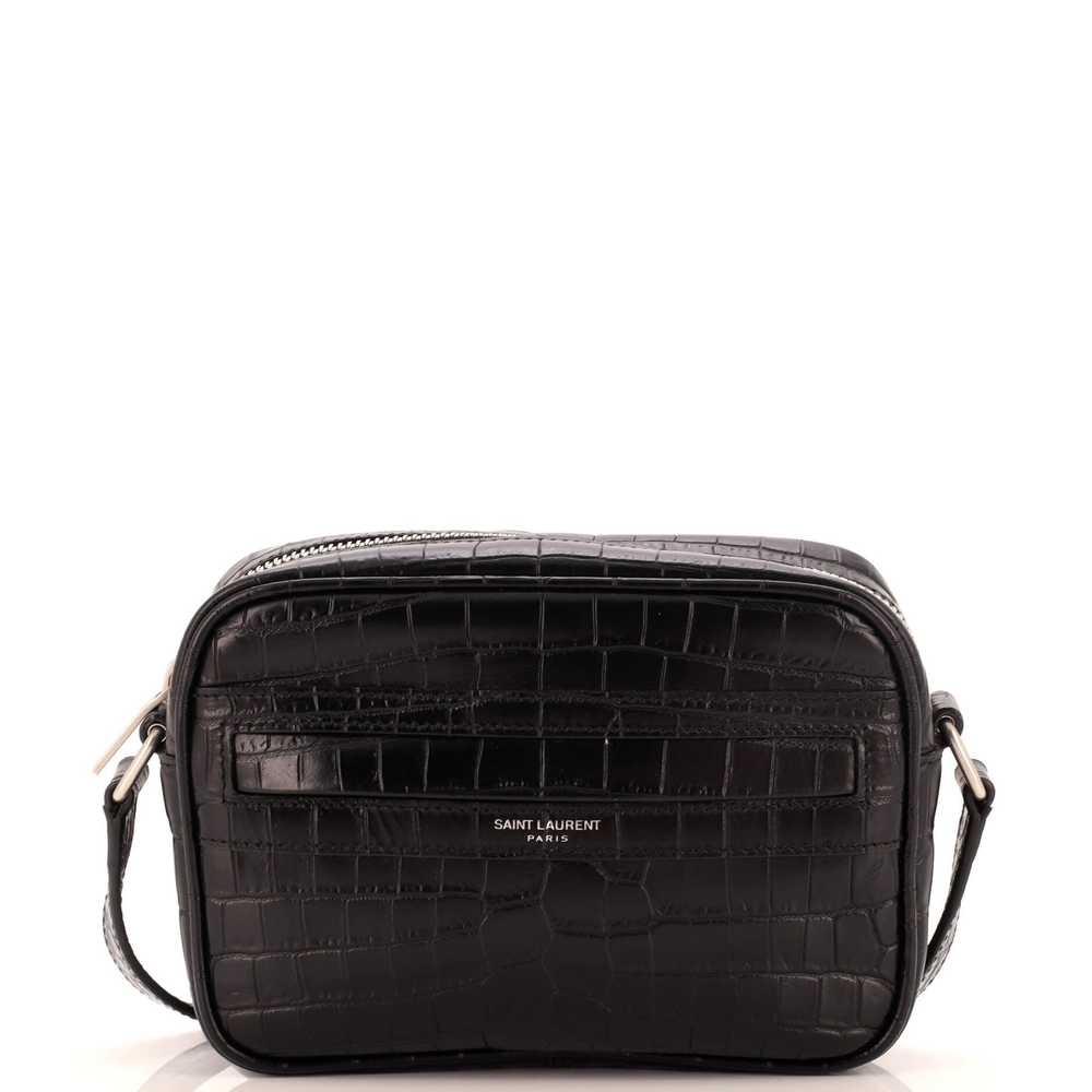 Saint Laurent Camp Camera Bag Crocodile Embossed … - image 1