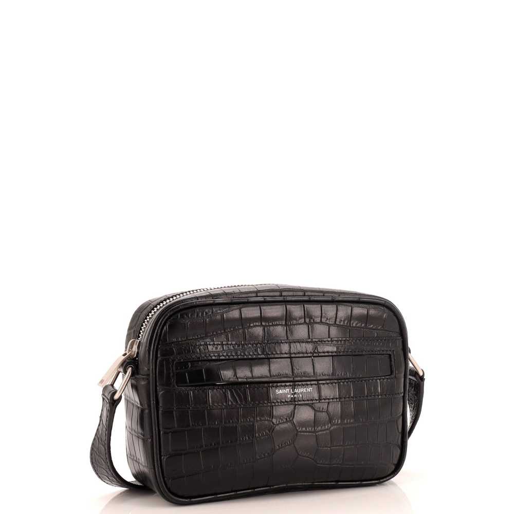 Saint Laurent Camp Camera Bag Crocodile Embossed … - image 2