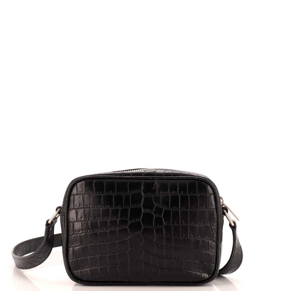 Saint Laurent Camp Camera Bag Crocodile Embossed … - image 3