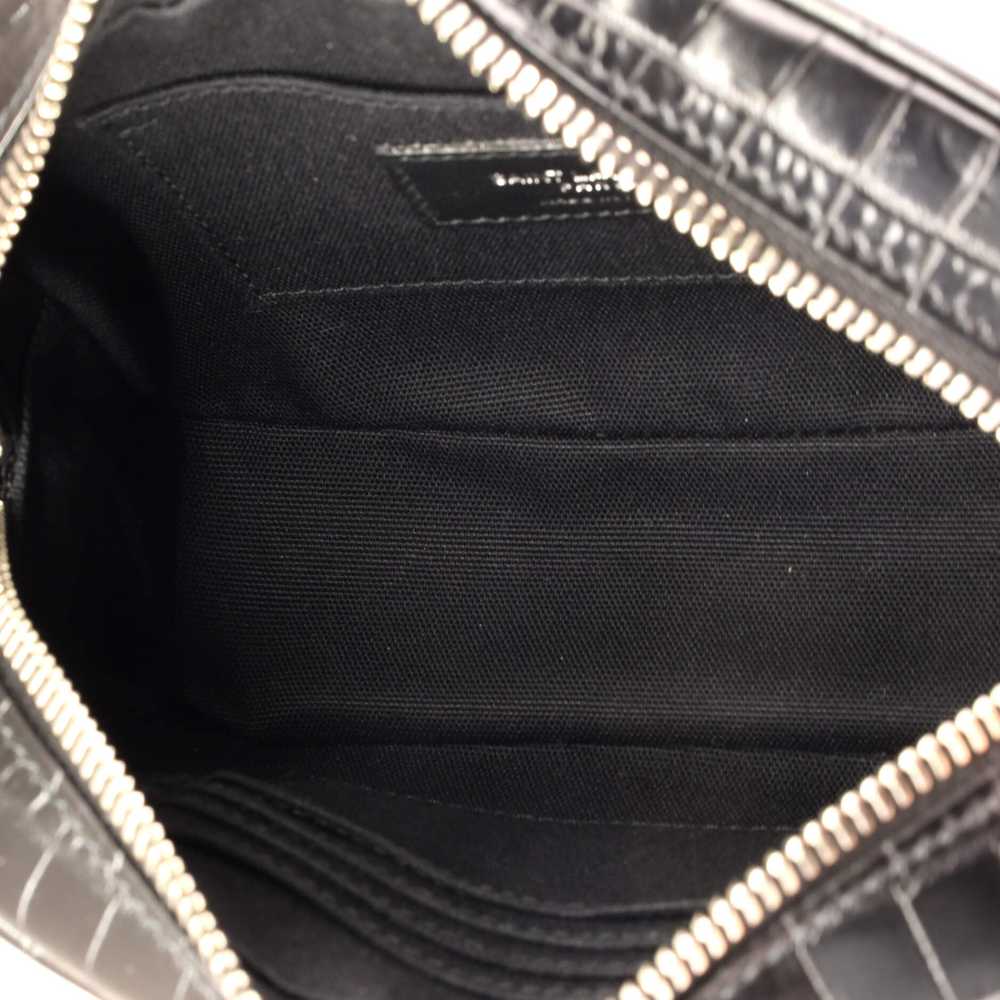 Saint Laurent Camp Camera Bag Crocodile Embossed … - image 5