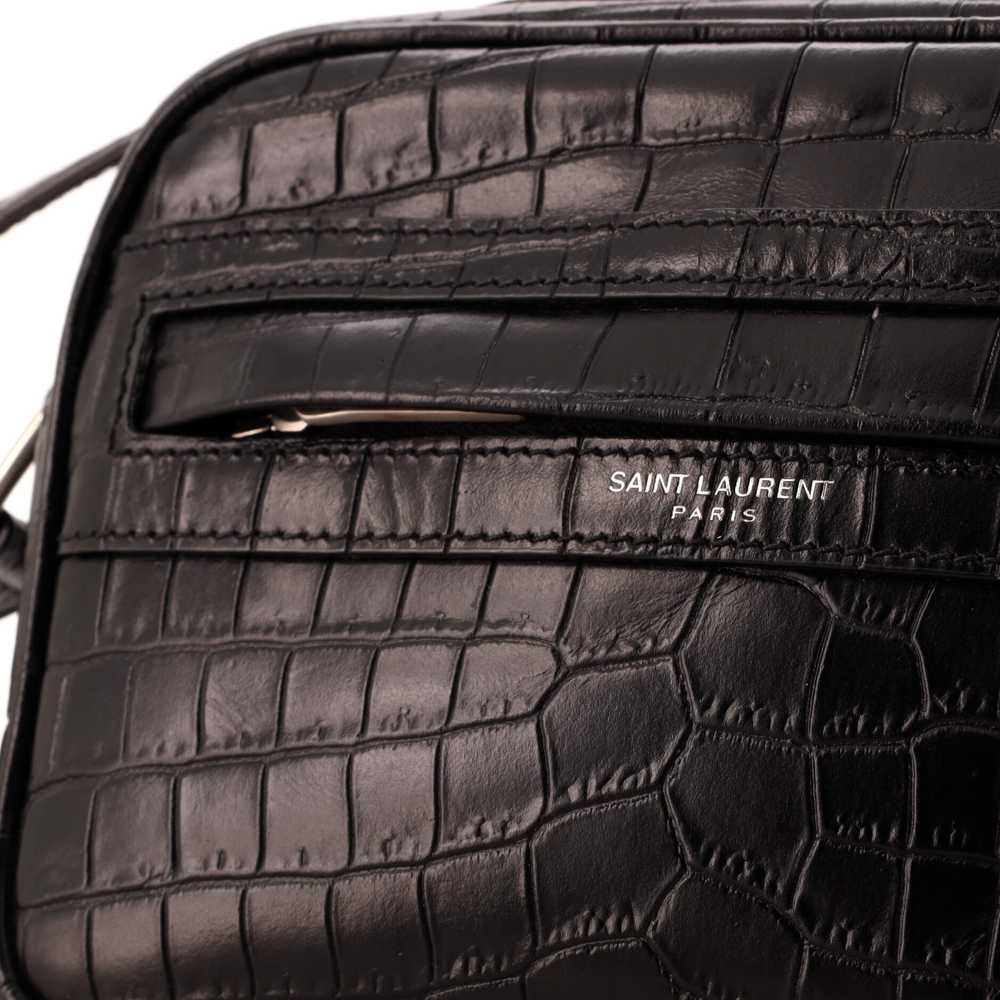 Saint Laurent Camp Camera Bag Crocodile Embossed … - image 6