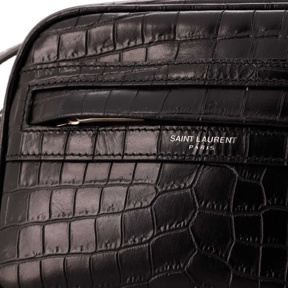 Saint Laurent Camp Camera Bag Crocodile Embossed … - image 7