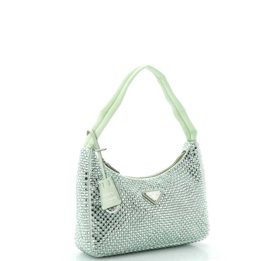 PRADA Re-Edition 2000 Hobo Crystal Embellished Sa… - image 2