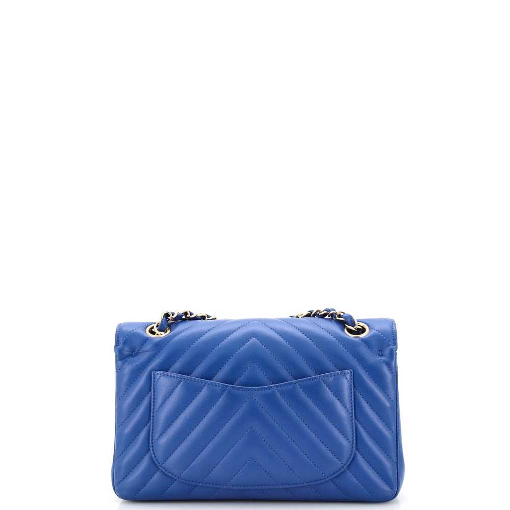 CHANEL Classic Double Flap Bag Chevron Lambskin S… - image 4