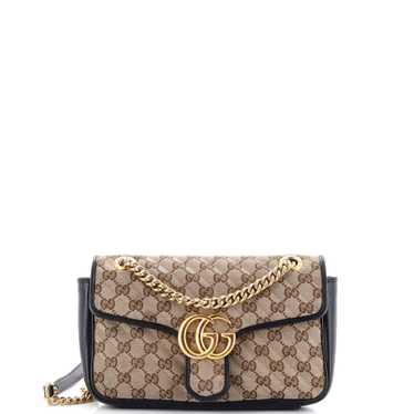 GUCCI GG Marmont Flap Bag Diagonal Quilted GG Can… - image 1