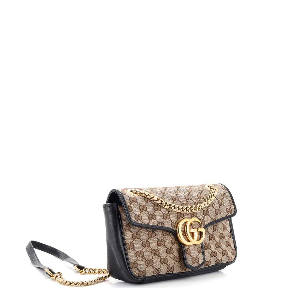 GUCCI GG Marmont Flap Bag Diagonal Quilted GG Can… - image 2