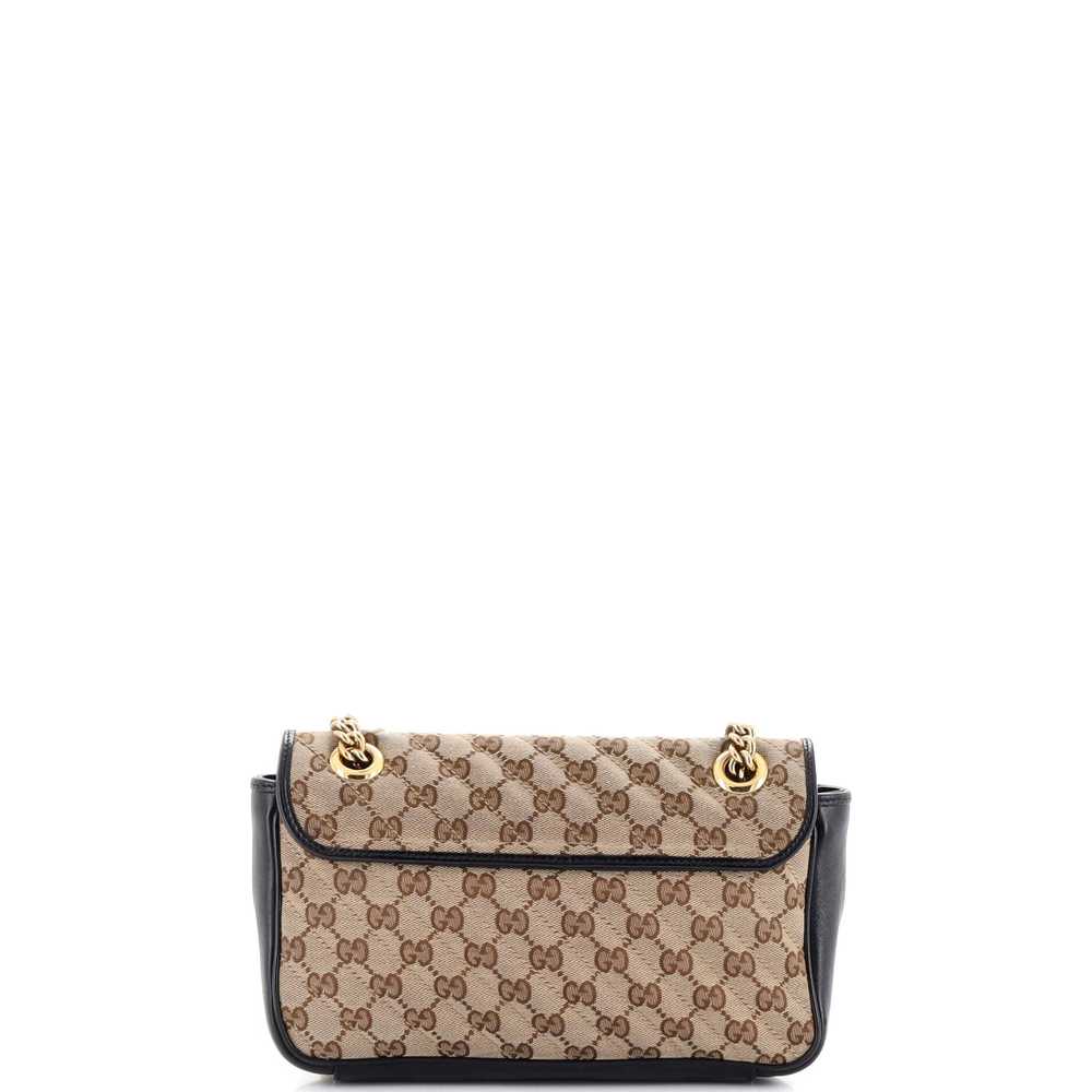 GUCCI GG Marmont Flap Bag Diagonal Quilted GG Can… - image 3