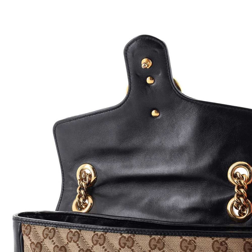 GUCCI GG Marmont Flap Bag Diagonal Quilted GG Can… - image 6