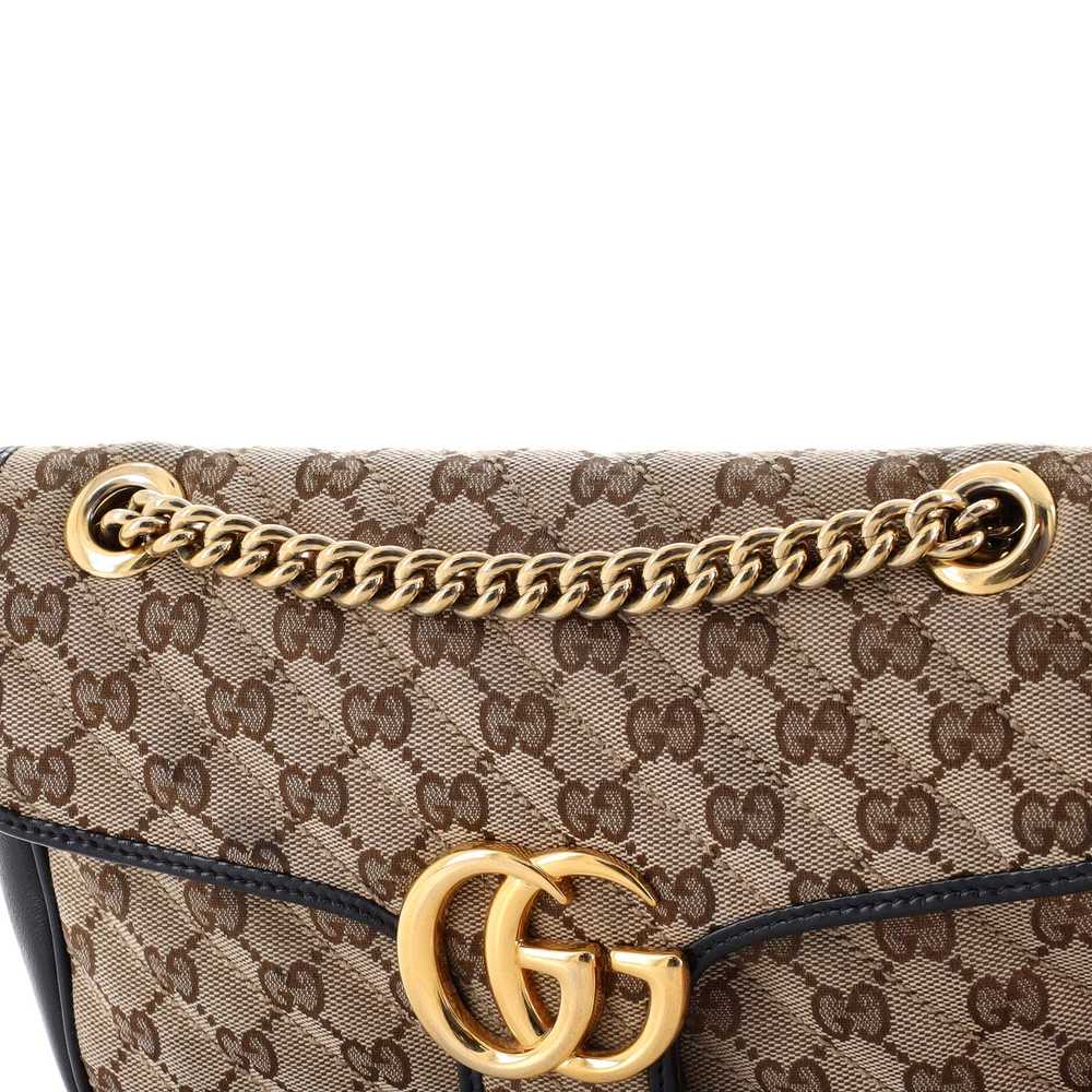 GUCCI GG Marmont Flap Bag Diagonal Quilted GG Can… - image 7