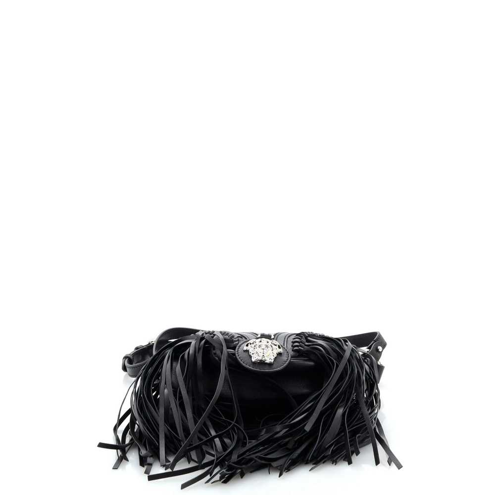 VERSACE Repeat Hobo Fringed Leather Mini - image 4