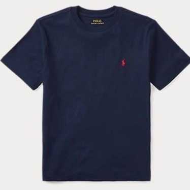 Mens Ralph Lauren polo t shirt blue red pony - image 1