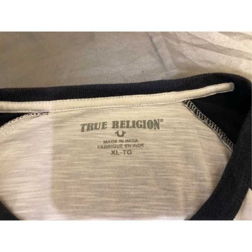 True Religion Shirt Mens Extra Large White Blue L… - image 2